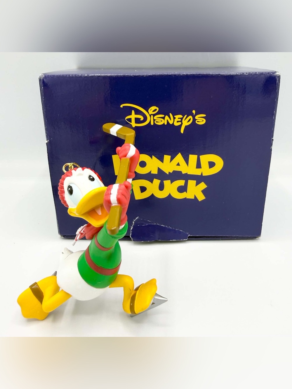 Disney Donald Duck Hockey Stick Grolier President's Edition Ornament